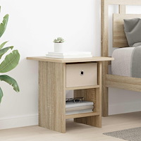 vidaXL Sängbord med låda Sonoma-ek 41 x 40 x 45 cm Konstruerat trä