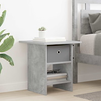 vidaXL Sängbord med låda Betonggrå 41 x 40 x 45 cm Konstruerat trä