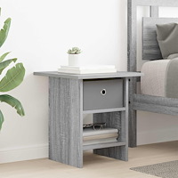 vidaXL Sängbord med låda Grå Sonoma 41 x 40 x 45 cm Konstruerat trä