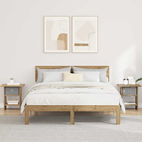 vidaXL Sängbord 2 pcs Artisan Ek 41 x 40 x 45 cm Konstruerat trä