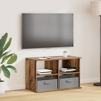 vidaXL TV-ställ med låda Gammalt trä 79 x 40 x 48 cm
