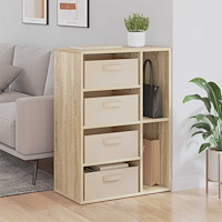 vidaXL Sideboard med låda Sonoma-ek 60 x 33,5 x 84 cm