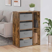 vidaXL Sideboard med låda Rökt ek 60 x 33,5 x 84 cm