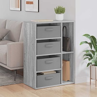 vidaXL Sideboard med låda Grå Sonoma 60 x 33,5 x 84 cm