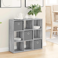 vidaXL Sideboard med låda Grå Sonoma 73,5 x 24 x 69,5 cm