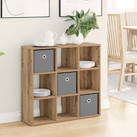 vidaXL Sideboard med låda Artisan Ek 73,5 x 24 x 69,5 cm