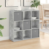 vidaXL Sideboard med låda Betonggrå 88,5 x 29 x 84,5 cm
