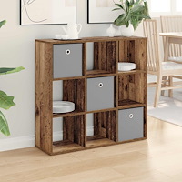 vidaXL Sideboard med låda Gammalt trä 88,5 x 29 x 84,5 cm