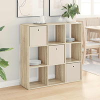 vidaXL Sideboard med låda Sonoma-ek 102 x 31 x 99,5 cm
