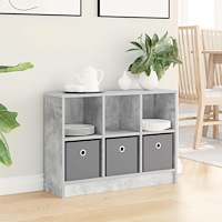 vidaXL Sideboard med låda Betonggrå 73,5 x 22,5 x 53,5 cm