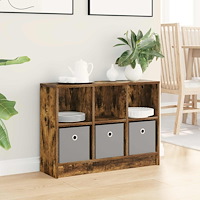 vidaXL Sideboard med låda Rökt ek 73,5 x 22,5 x 53,5 cm