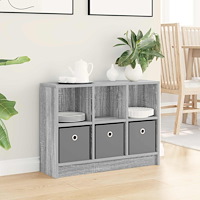 vidaXL Sideboard med låda Grå Sonoma 73,5 x 22,5 x 53,5 cm