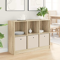 vidaXL Sideboard med låda Sonoma-ek 102 x 32 x 73,5 cm