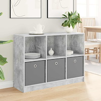 vidaXL Sideboard med låda Betonggrå 102 x 32 x 73,5 cm