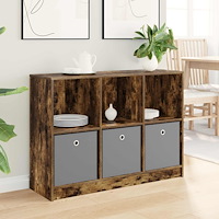 vidaXL Sideboard med låda Rökt ek 102 x 32 x 73,5 cm