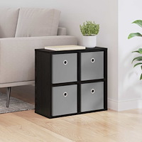 vidaXL Sideboard med låda Svart Ek 49,5 x 22 x 47 cm