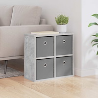 vidaXL Sideboard med låda Betonggrå 49,5 x 22 x 47 cm