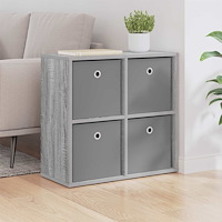 vidaXL Sideboard med låda Grå Sonoma 59,5 x 27 x 57 cm