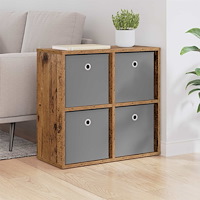 vidaXL Sideboard med låda Gammalt trä 59,5 x 27 x 57 cm