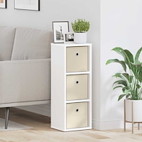 vidaXL Sideboard med låda Vit 25,5 x 22 x 69,5 cm