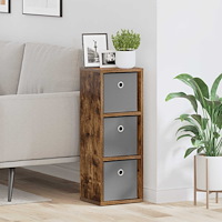 vidaXL Sideboard med låda Rökt ek 25,5 x 22 x 69,5 cm
