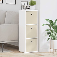 vidaXL Sideboard med låda Vit 30,5 x 27 x 84,5 cm