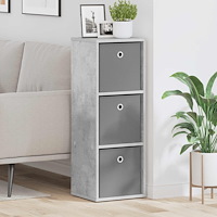 vidaXL Sideboard med låda Betonggrå 30,5 x 27 x 84,5 cm