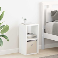 vidaXL Sängbord med låda Vit 25,5 x 22 x 49,5 cm Konstruerat trä