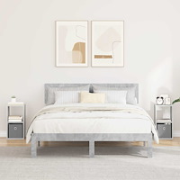 vidaXL Sängbord 2 pcs Betonggrå 25,5 x 22 x 49,5 cm Konstruerat trä