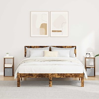 vidaXL Sängbord 2 pcs Rökt ek 25,5 x 22 x 49,5 cm Konstruerat trä