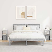 vidaXL Sängbord 2 pcs Grå Sonoma 25,5 x 22 x 49,5 cm Konstruerat trä