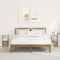 vidaXL Sängbord 2 pcs Artisan Ek 25,5 x 22 x 49,5 cm Konstruerat trä