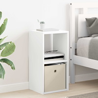 vidaXL Sängbord med låda Vit 30,5 x 27 x 59,5 cm Konstruerat trä