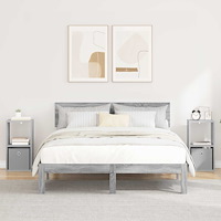 vidaXL Sängbord 2 pcs Grå Sonoma 30,5 x 27 x 59,5 cm Konstruerat trä