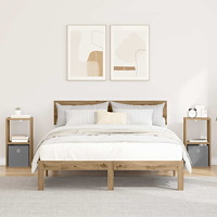 vidaXL Sängbord 2 pcs Artisan Ek 30,5 x 27 x 59,5 cm Konstruerat trä