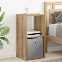 vidaXL Sängbord med låda Artisan Ek 35 x 32 x 68,5 cm Konstruerat trä
