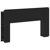 vidaXL Sänggavelsskåp Svart 135 x 18,5 x 80 cm Konstruerat trä