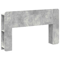 vidaXL Sänggavelsskåp med lagring Betonggrå Konstruerat trä