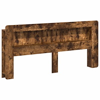 vidaXL Sänggavelsskåp Rökt Ek 215 x 18,5 x 100 cm Konstruerat trä