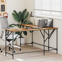 vidaXL Skrivbord Gammalt trä 149 x 149 x 75 cm Konstruerat trä