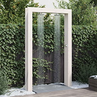 vidaXL Utomhus Dusch Vit 137 x 23 x 226 cm Massivt furu