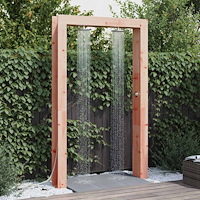 vidaXL Utomhus Dusch Naturfärg 137 x 23 x 226 cm Massiv Douglas-trä