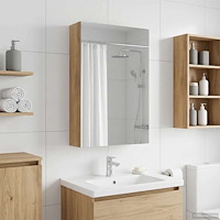 vidaXL Badrumsspegelskåp Artisan Ek 30 x 10,5 x 50 cm Konstruerat trä