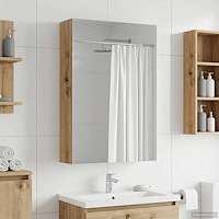 vidaXL Badrumsspegelskåp med hylla Artisan Ek 40 x 10,5 x 60,5 cm