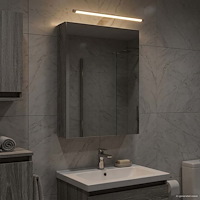 vidaXL Badrumsspegelskåp med hylla Grå Sonoma 40 x 10,5 x 60,5 cm