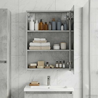 vidaXL Badrumsspegelskåp Betonggrå 50 x 14,5 x 70 cm Konstruerat trä