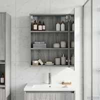 vidaXL Badrumsspegelskåp Grå Sonoma 50 x 14,5 x 70 cm Konstruerat trä