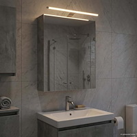 vidaXL Badrumsspegelskåp Betonggrå 50 x 14,5 x 70 cm Konstruerat trä