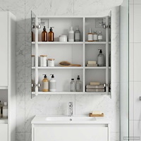 vidaXL Badrumsspegelskåp Vit 60 x 14,5 x 70 cm Konstruerat trä
