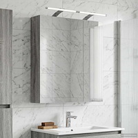 vidaXL Badrumsspegelskåp Grå Sonoma 60 x 14,5 x 70 cm Konstruerat trä